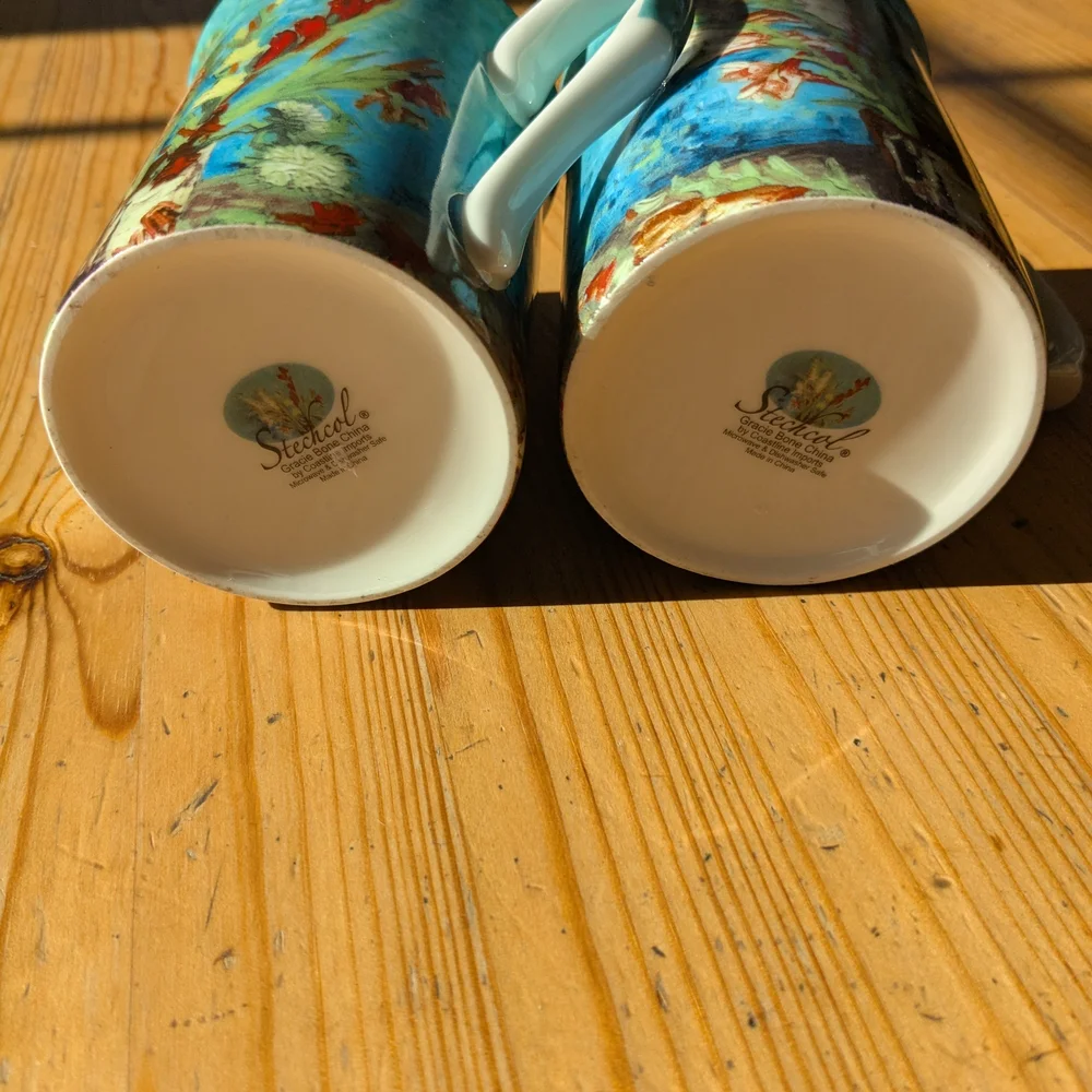 Stechcol - Gracie Bone China Floral Impressionistic Mugs (Qty 2) - Picture 4 of 5